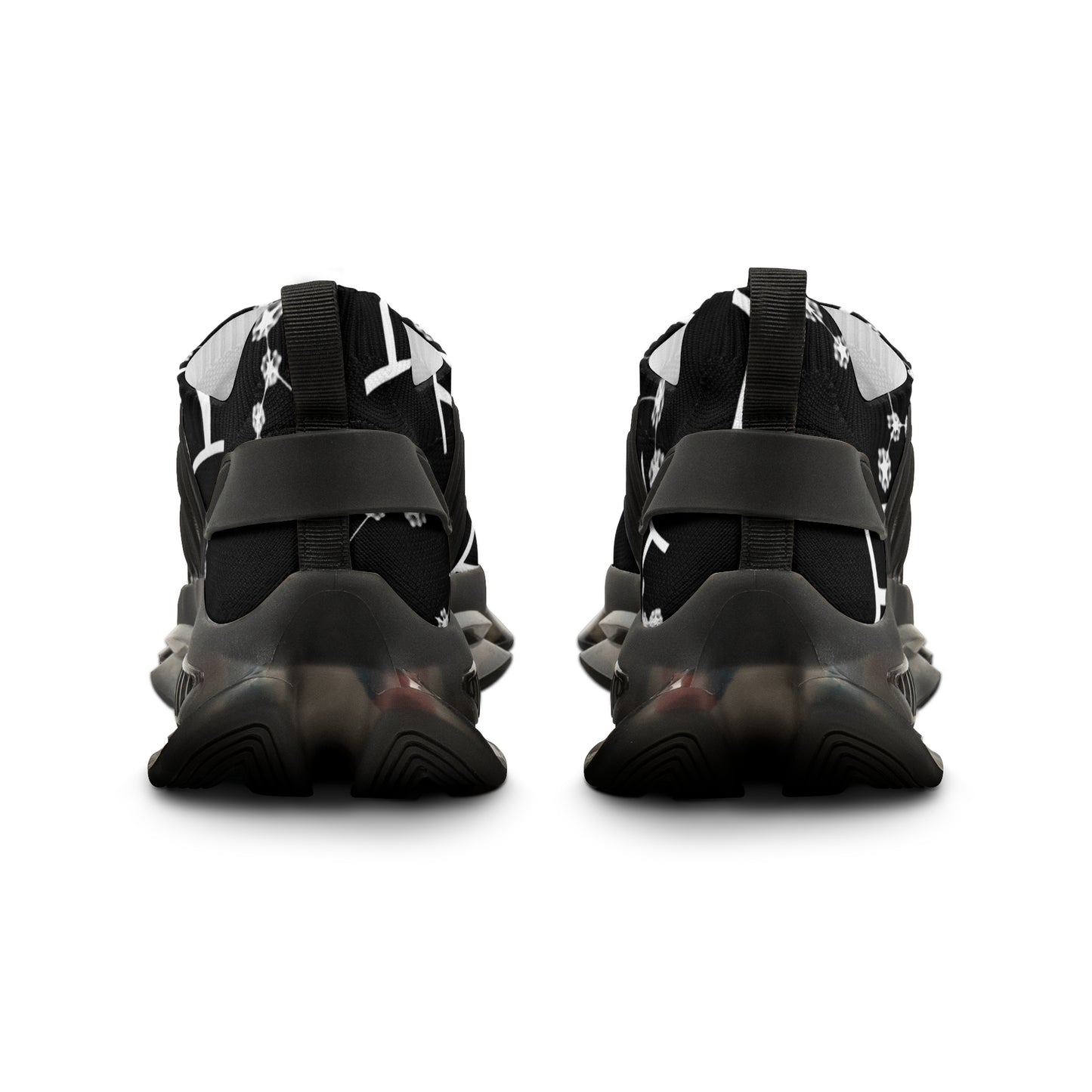 Men's Mesh Sneakers, Gemini Zodiac Sign, AOP, Black