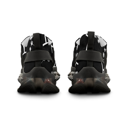 Men's Mesh Sneakers, Gemini Zodiac Sign, AOP, Black