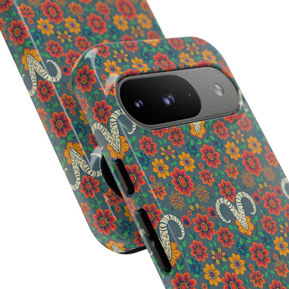 Tough Cases, Aries, Zodiac v3, Flower Pattern