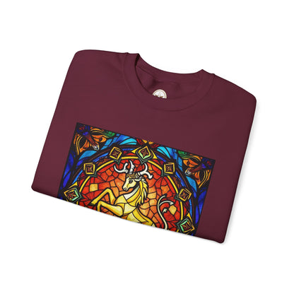 Unisex Heavy Blend™ Crewneck Sweatshirt, Glass 1, Capricorn Zodiac Design