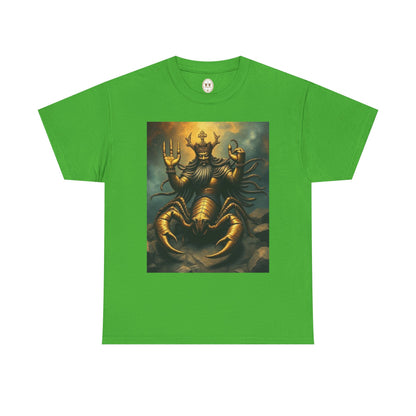 Unisex Heavy Cotton T-Shirt, Desert Scorpio King, Zodiac Design
