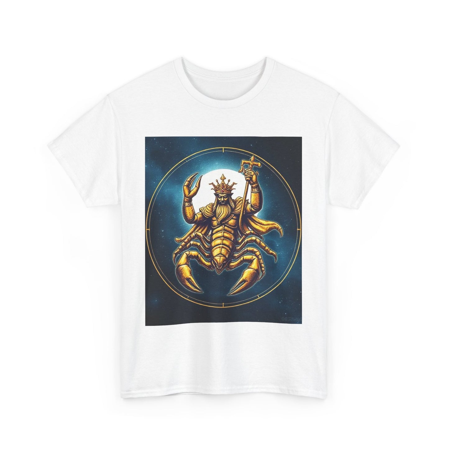 Unisex Heavy Cotton T-Shirt, Moon, Scorpio Zodiac Design