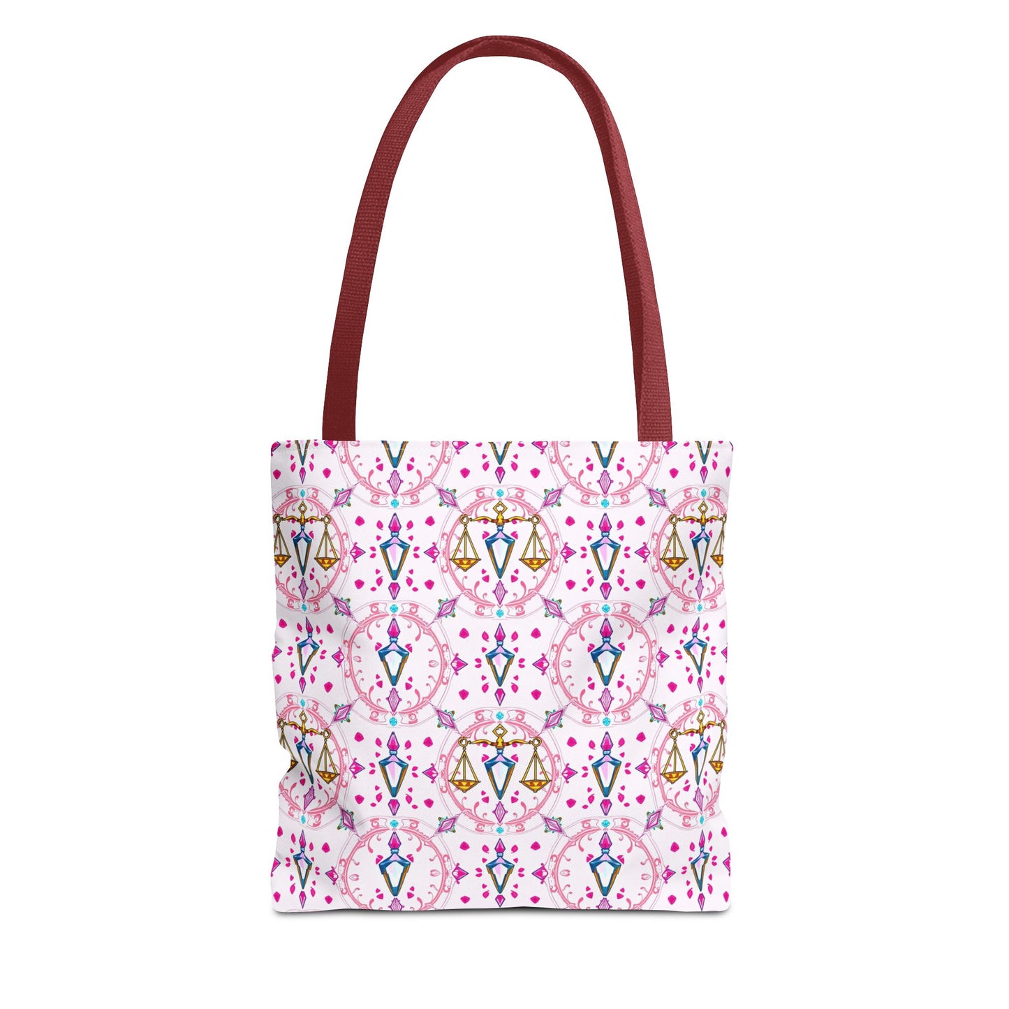 Tote Bag (AOP), Libra, Zodiac, Jewel Pattern