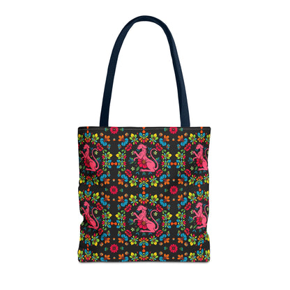 Tote Bag, (AOP), Virgo, Zodiac v6, Flower Pattern