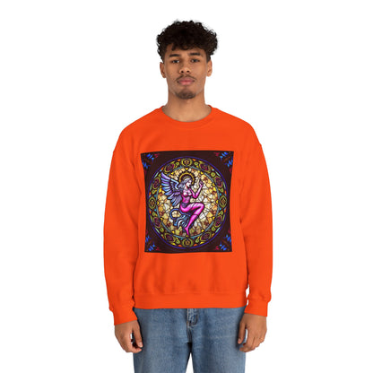 Unisex Heavy Blend™ Crewneck Sweatshirt, Glass 1, Virgo Zodiac Design