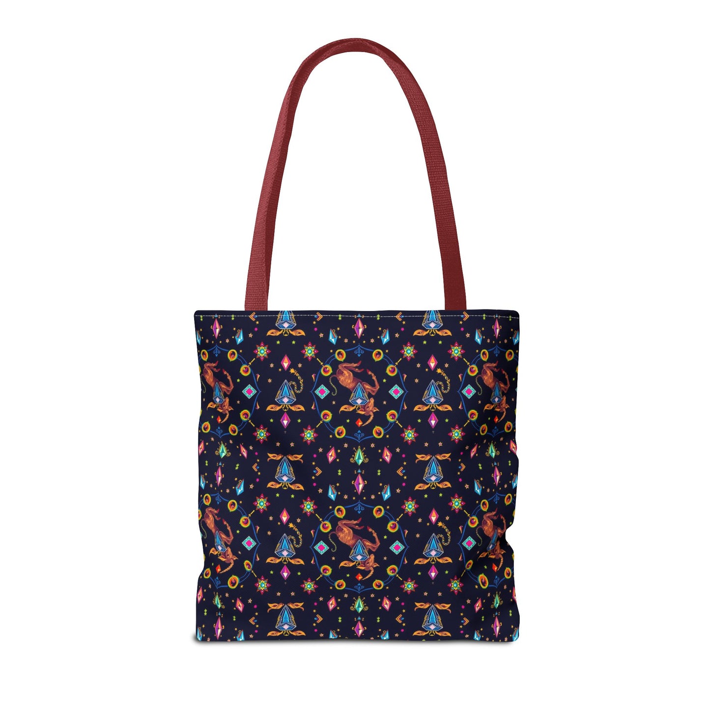 Tote Bag (AOP), Capricorn, Zodiac v1, Jewel Pattern