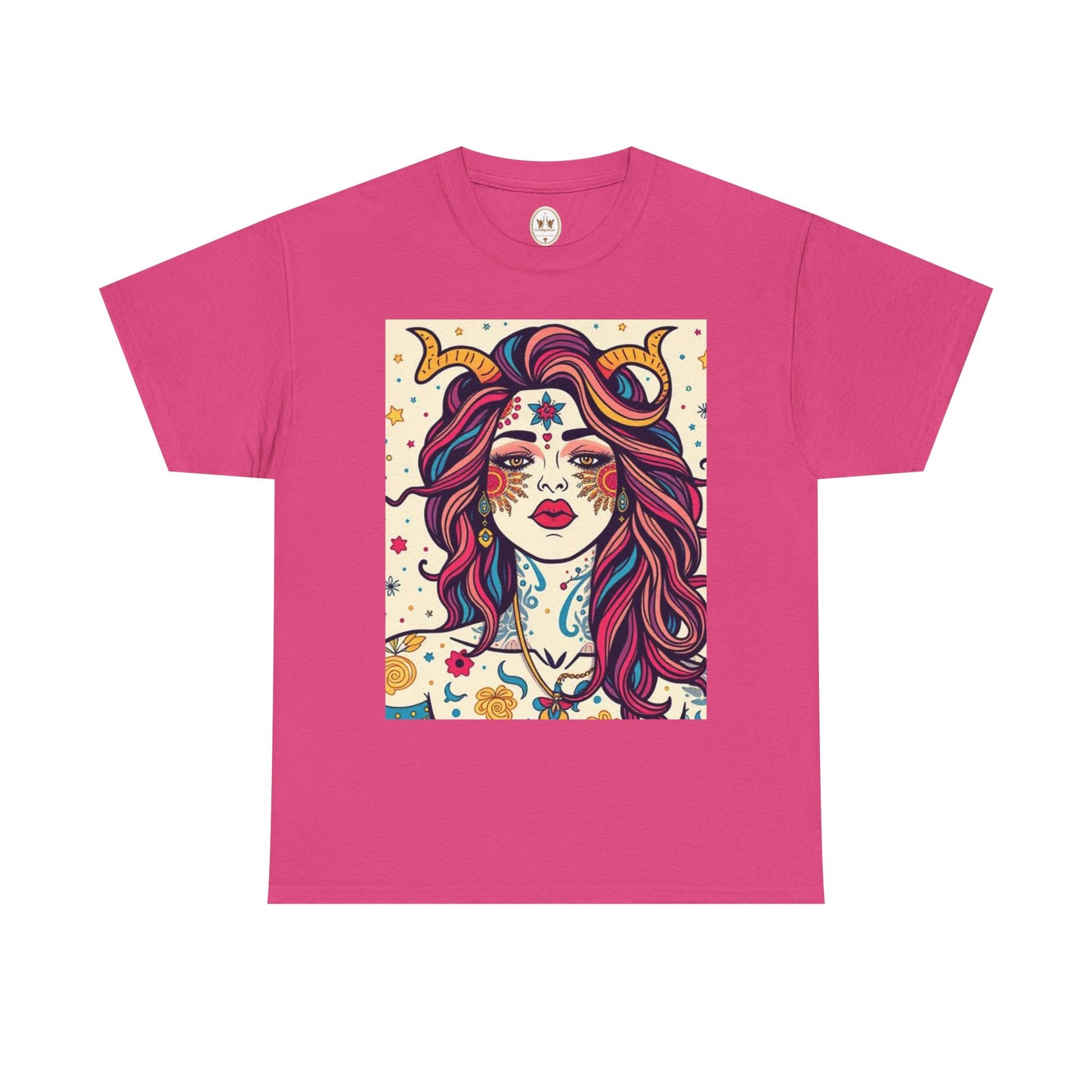 Unisex Heavy Cotton T-Shirt, Virgo, Zodiac v3, Sexy Art