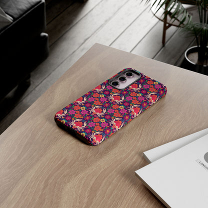 Tough Cases, Cancer, Zodiac v1, Flower Pattern