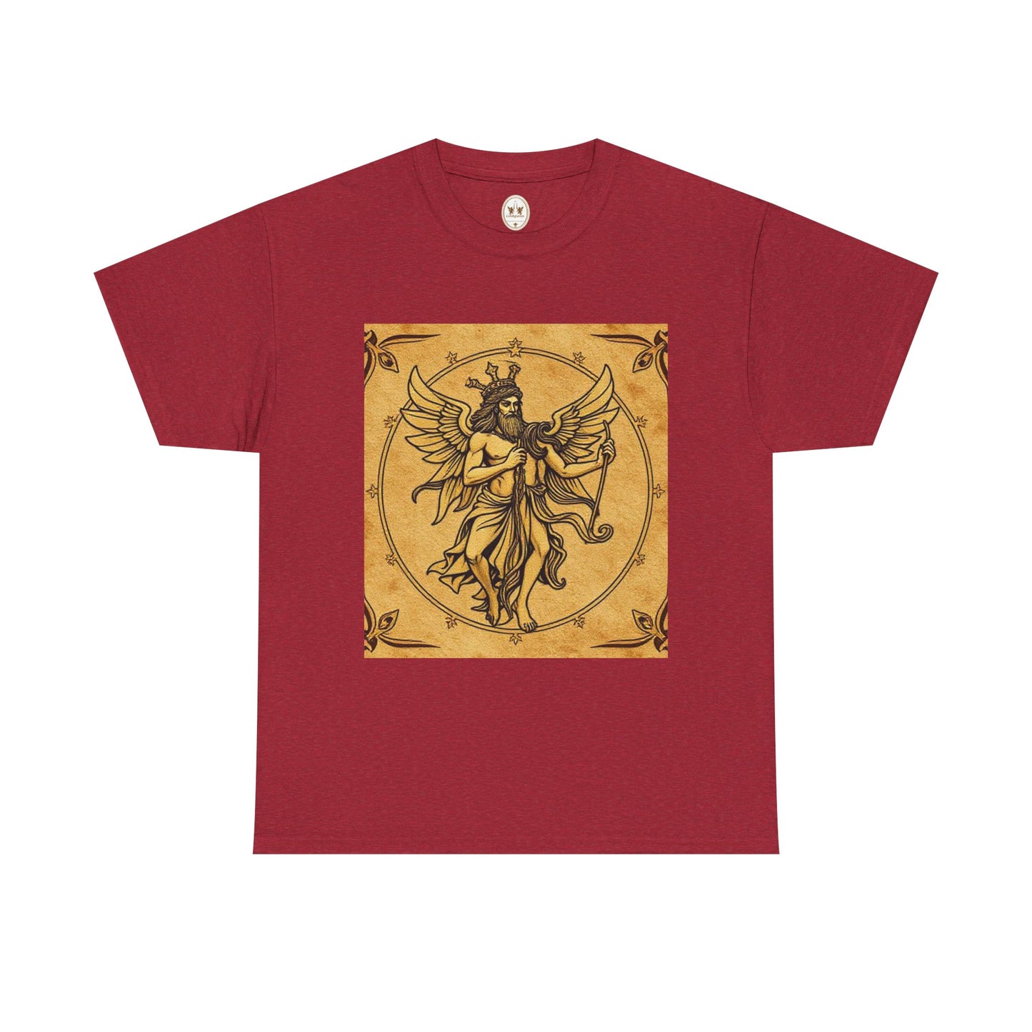 Unisex Heavy Cotton T-Shirt, Pencil Art v1, Gemini Zodiac Design