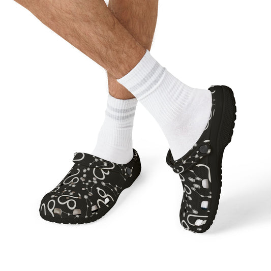 EVA Foam Rubber Shoes (AOP), Material 100% EVA, Leo Zodiac Design