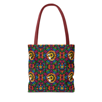 Tote Bag, (AOP), Capricorn, Zodiac v3, Flower Pattern