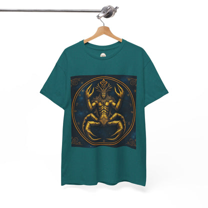 Unisex Heavy Cotton T-Shirt, Scorpion King, Cancer Zodiac Design