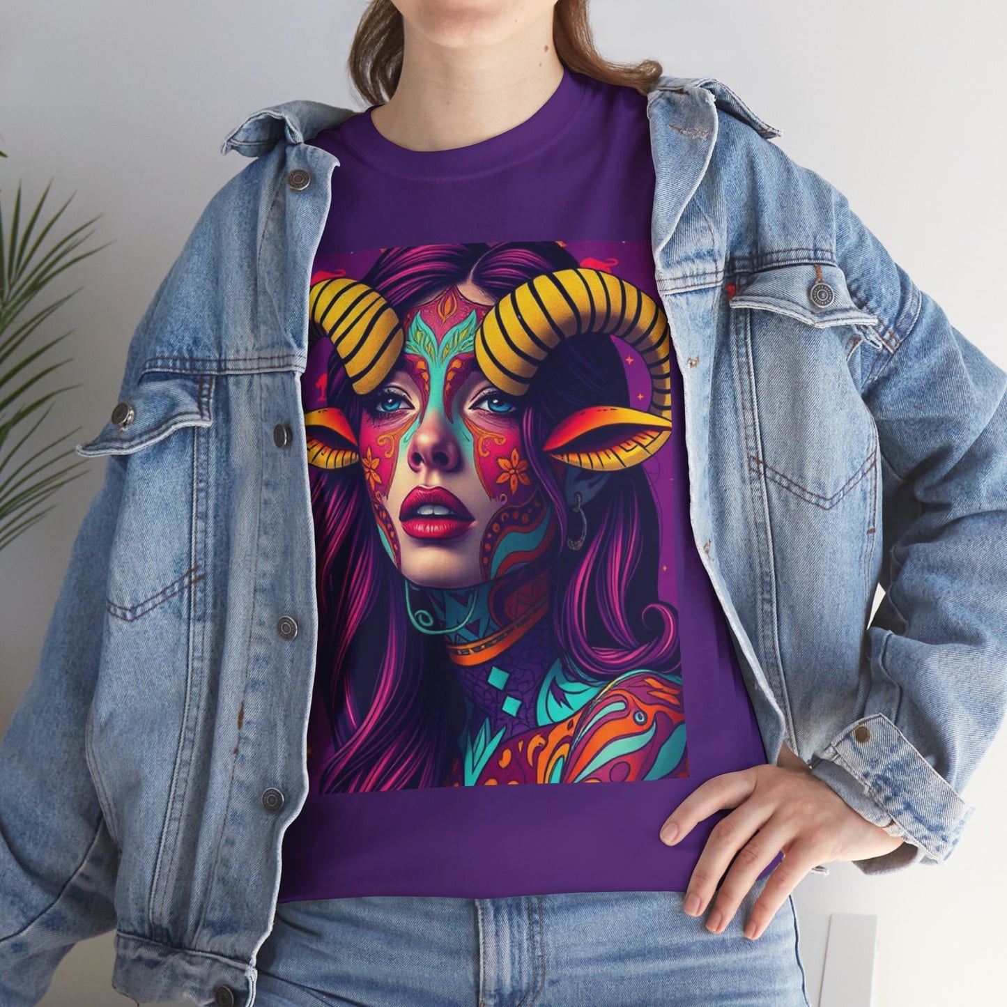 Unisex Heavy Cotton T-Shirt, Taurus, Zodiac v2, Sexy Art