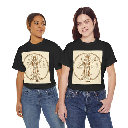 Unisex Heavy Cotton T-Shirt, Libra Goddess v1, Zodiac Design