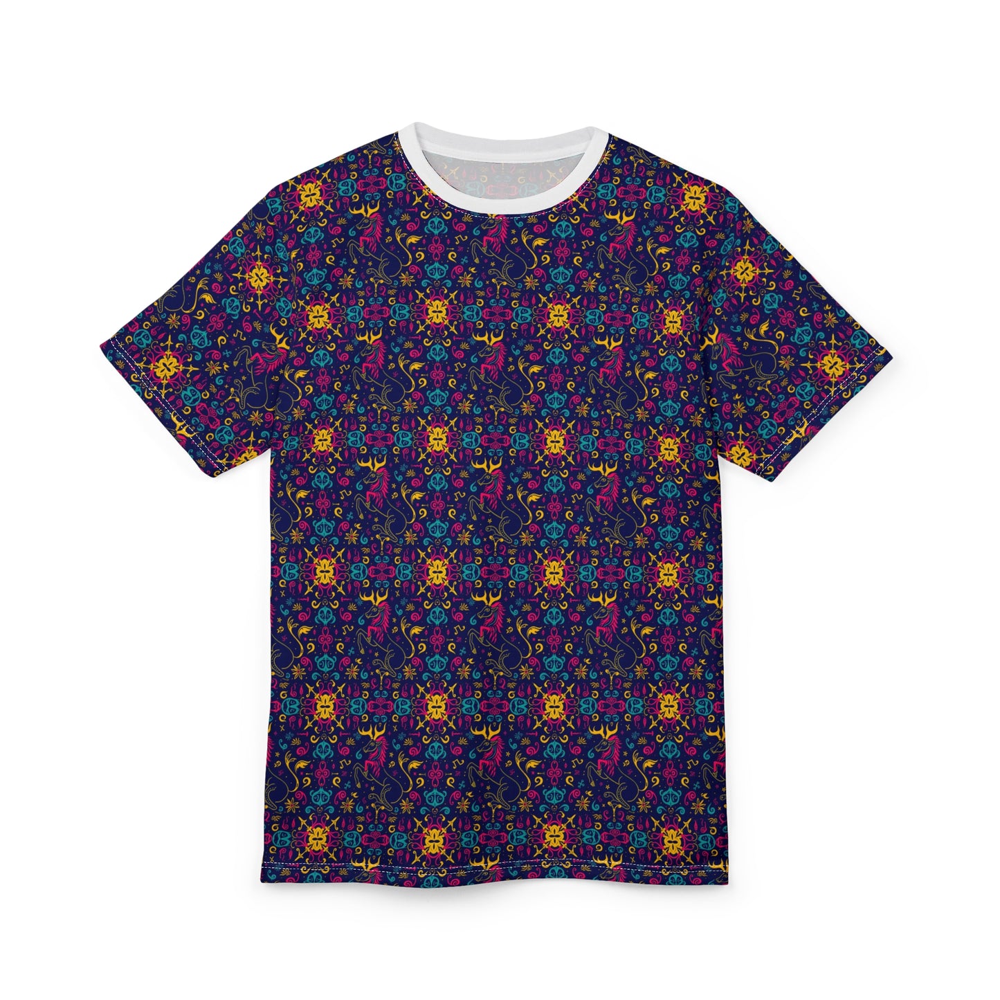 Unisex Cut & Sew T-Shirt, AOP, Aquarius, Zodiac v1, Pattern