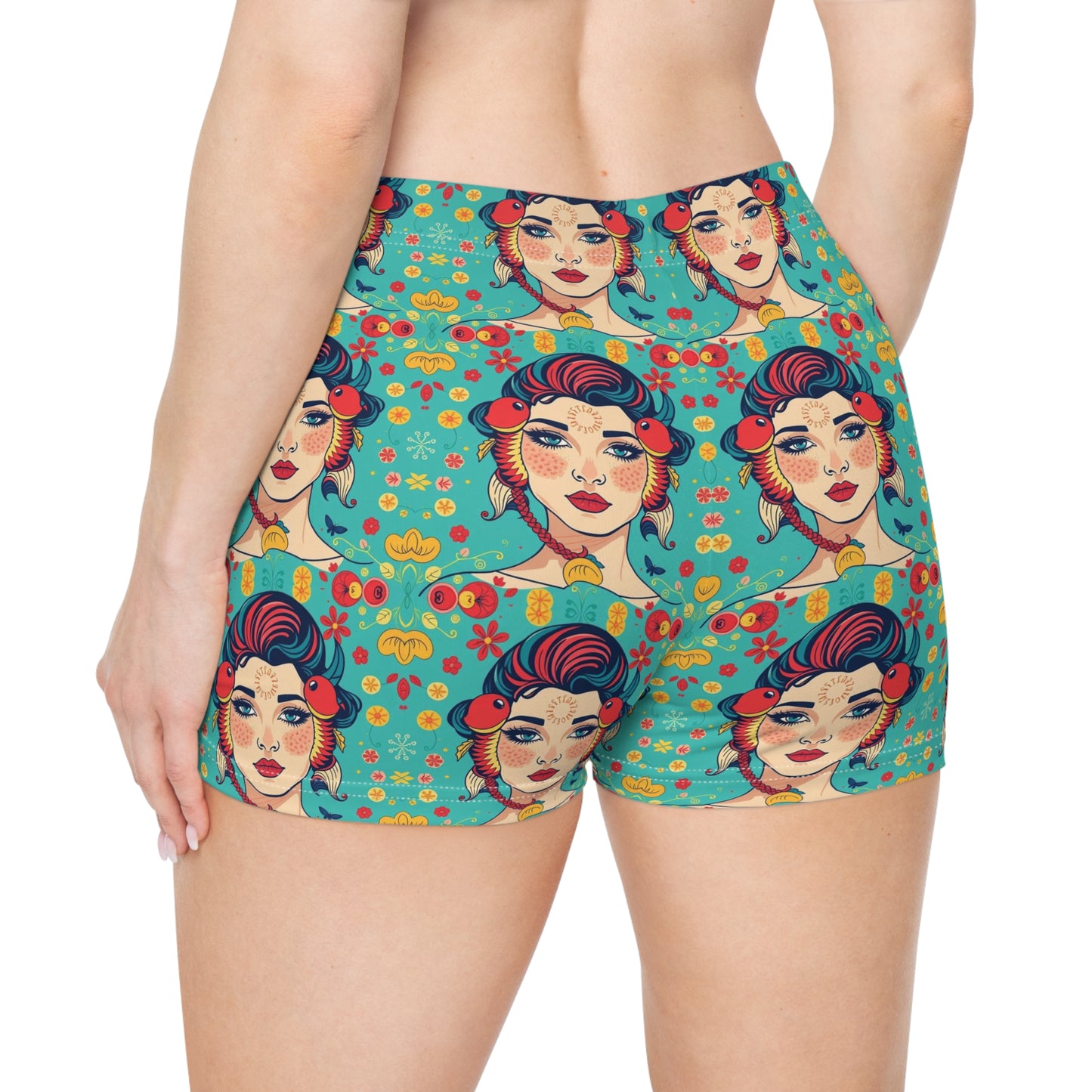 Women's Shorts, (AOP), Pisces, Zodiac v3, Sexy Pattern