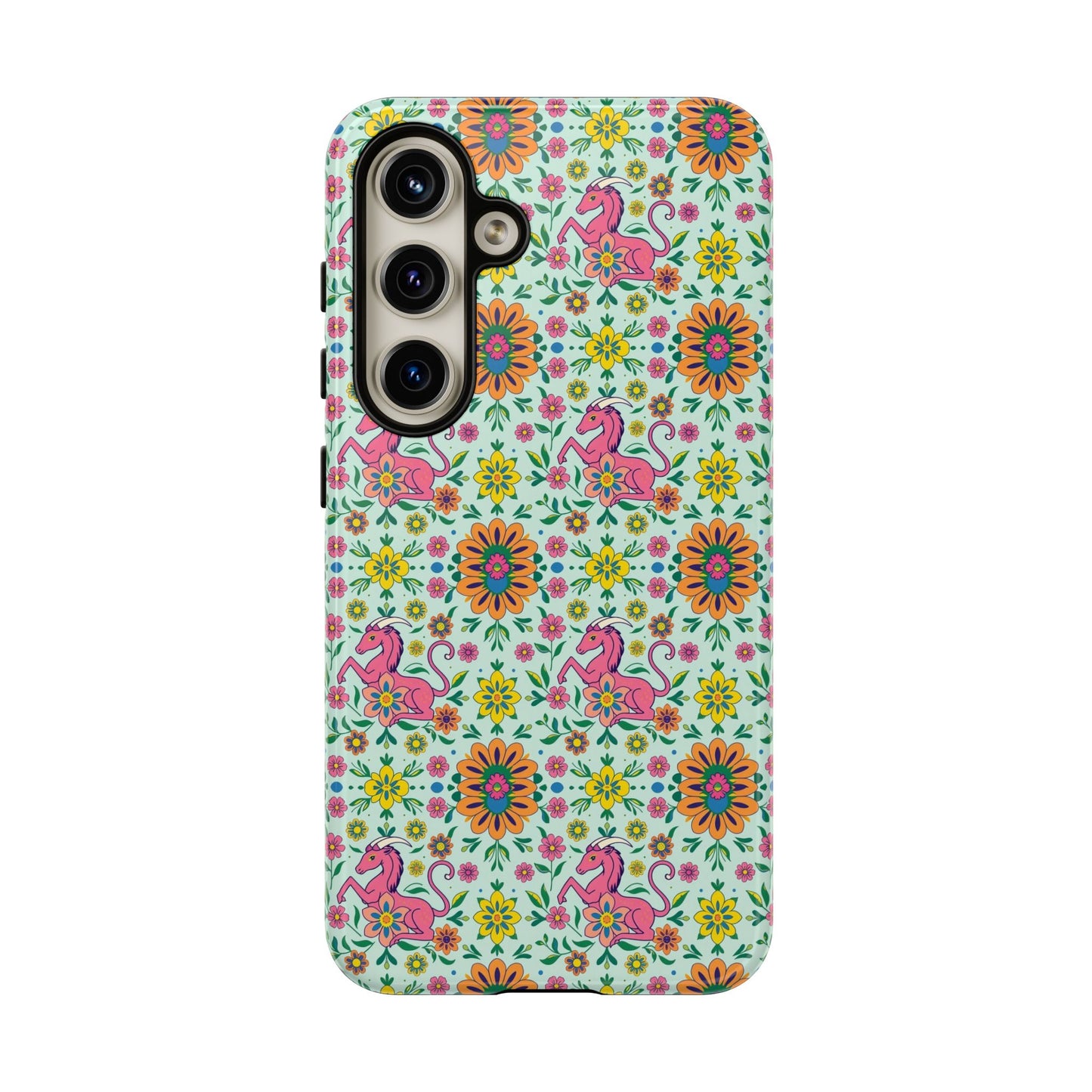 Tough Cases, Aquarius, Zodiac, Flower Pattern