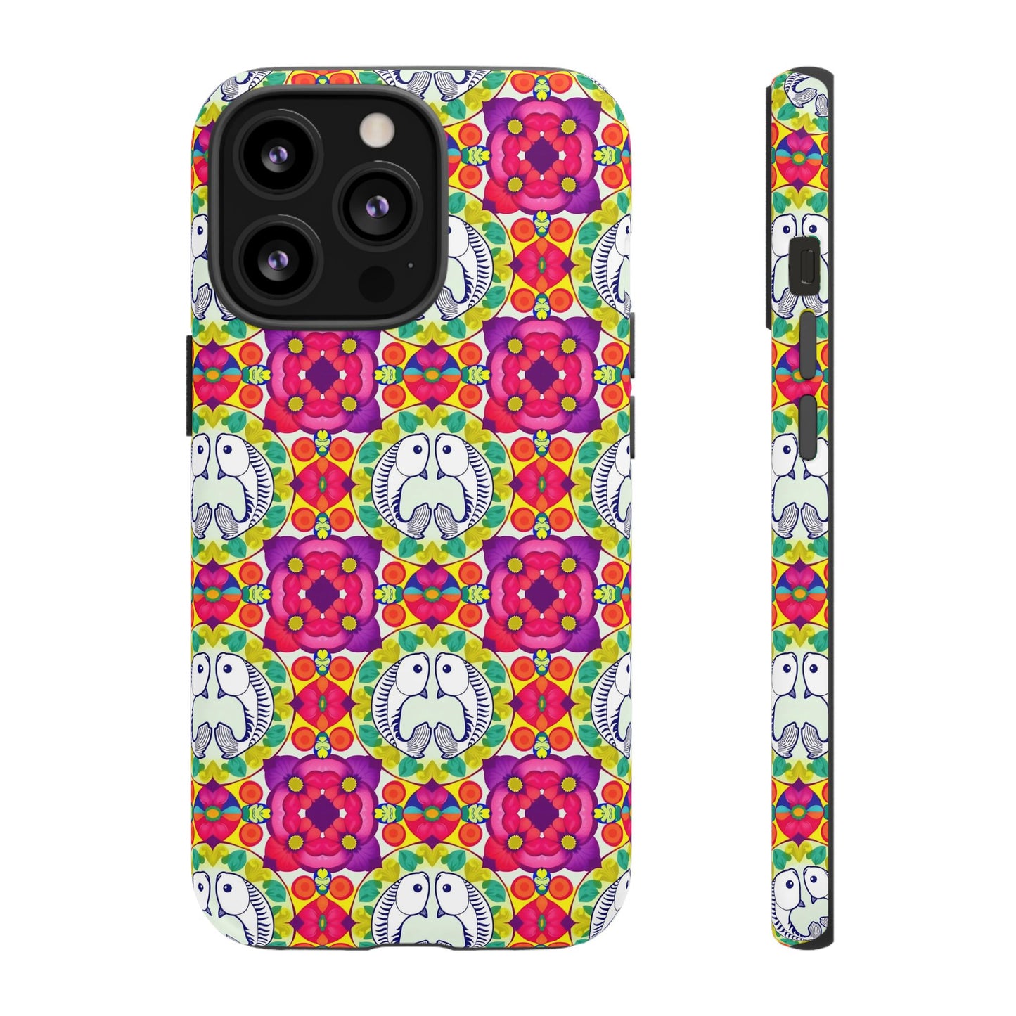 Tough Cases, Pisces, Zodiac v2, Flower Pattern