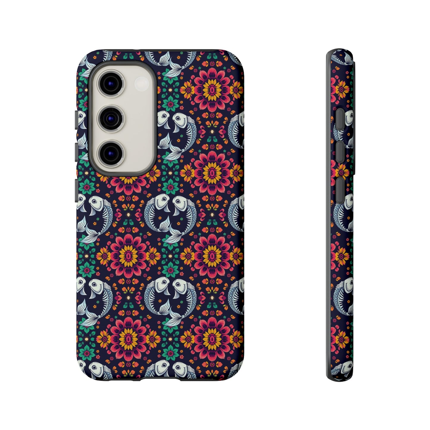 Tough Cases, Pisces, Zodiac v4, Flower Pattern