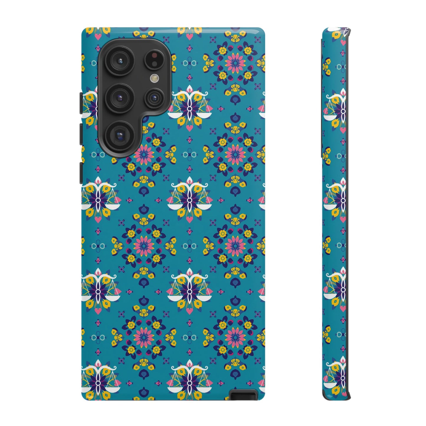 Tough Cases, Libra, Zodiac v2, Flower Pattern