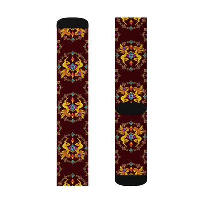 Sublimation Socks, Gemini, Zodiac v1, Jewel Pattern