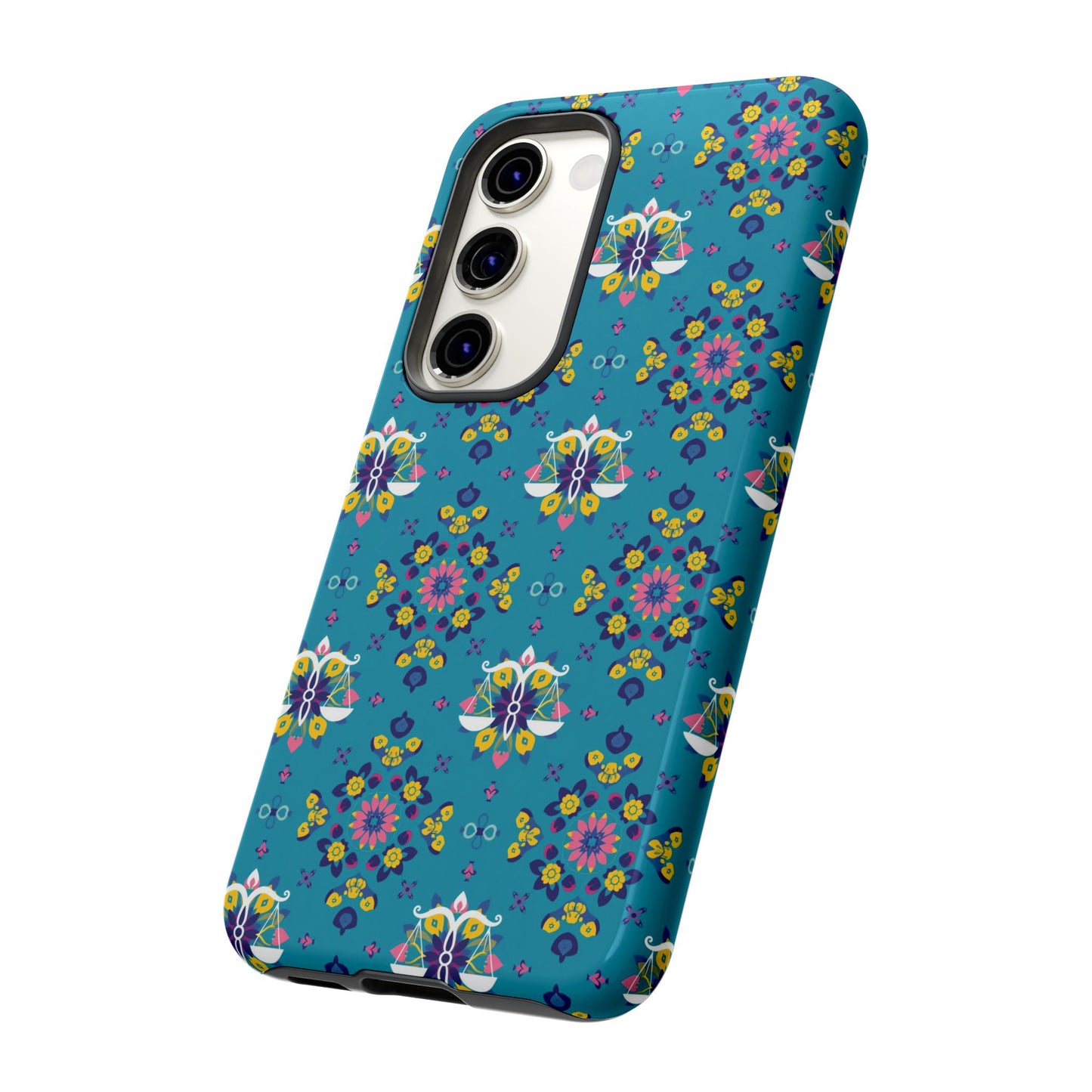 Tough Cases, Libra, Zodiac v2, Flower Pattern