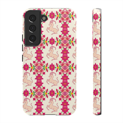 Tough Cases, Capricorn, Zodiac v3, Flower Pattern