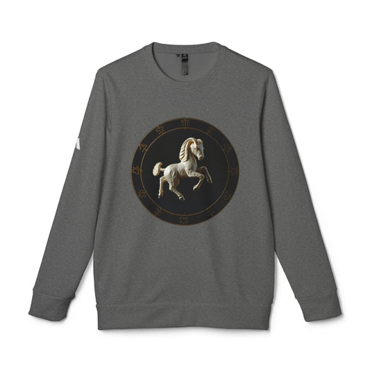 Adidas, Unisex Fleece Crewneck Sweatshirt, Capricorn, Space Animal, Zodiac