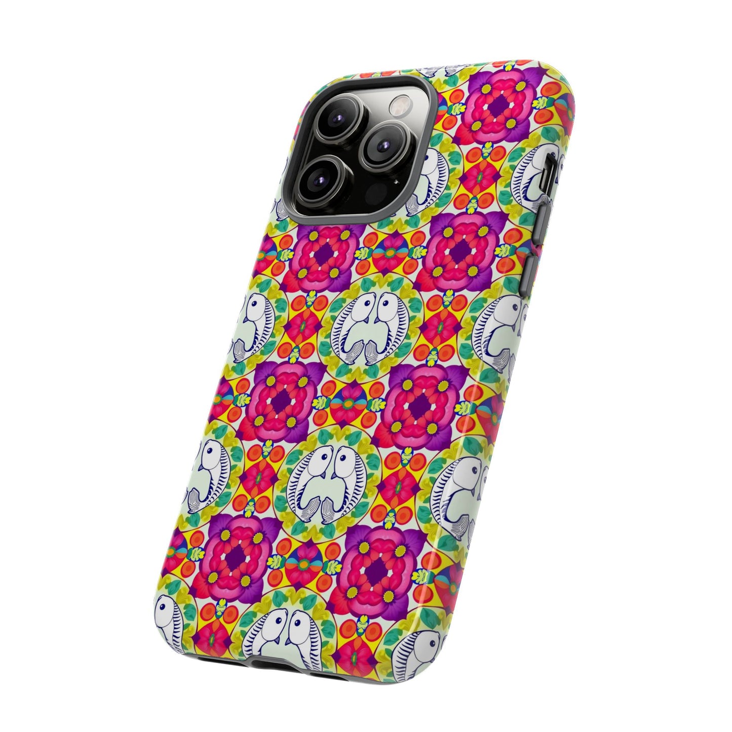 Tough Cases, Pisces, Zodiac v2, Flower Pattern