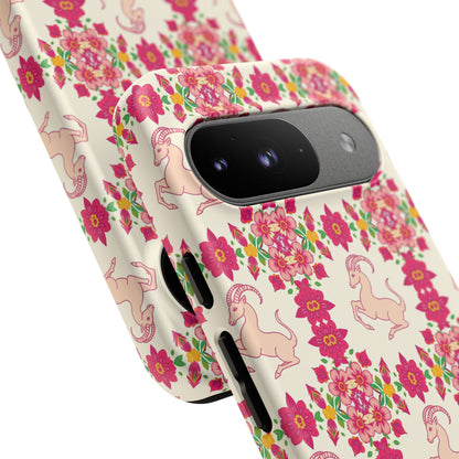 Tough Cases, Capricorn, Zodiac v3, Flower Pattern