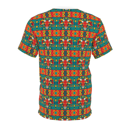 Unisex Cut & Sew T-Shirt, AOP, Taurus, Zodiac, Pattern