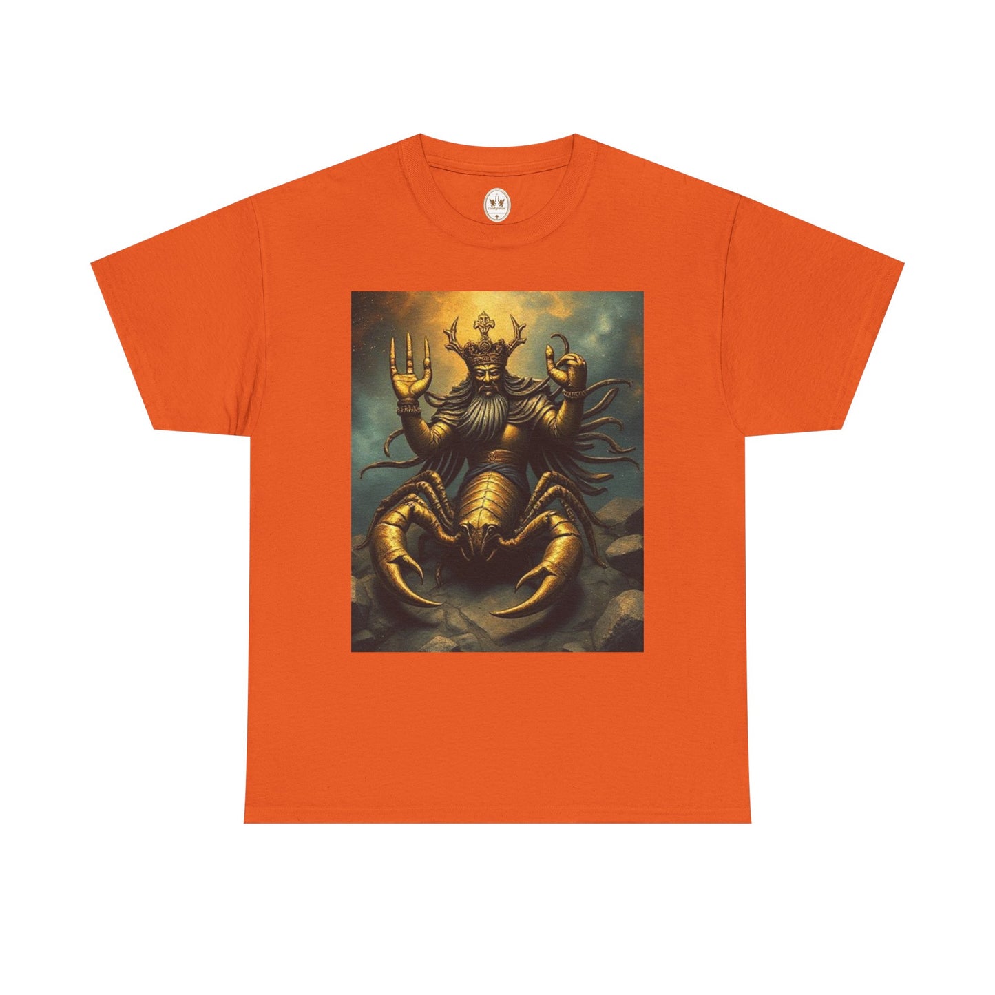 Unisex Heavy Cotton T-Shirt, Desert Scorpio King, Zodiac Design