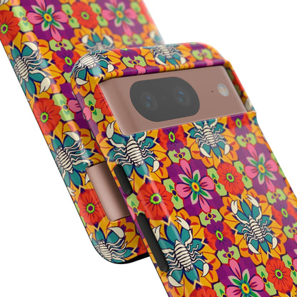 Tough Cases, Scorpio, Zodiac v3, Flower Pattern