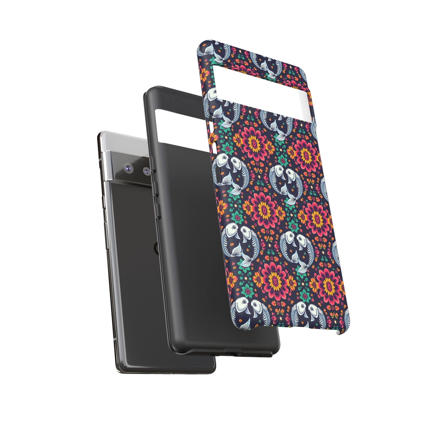 Tough Cases, Pisces, Zodiac v4, Flower Pattern