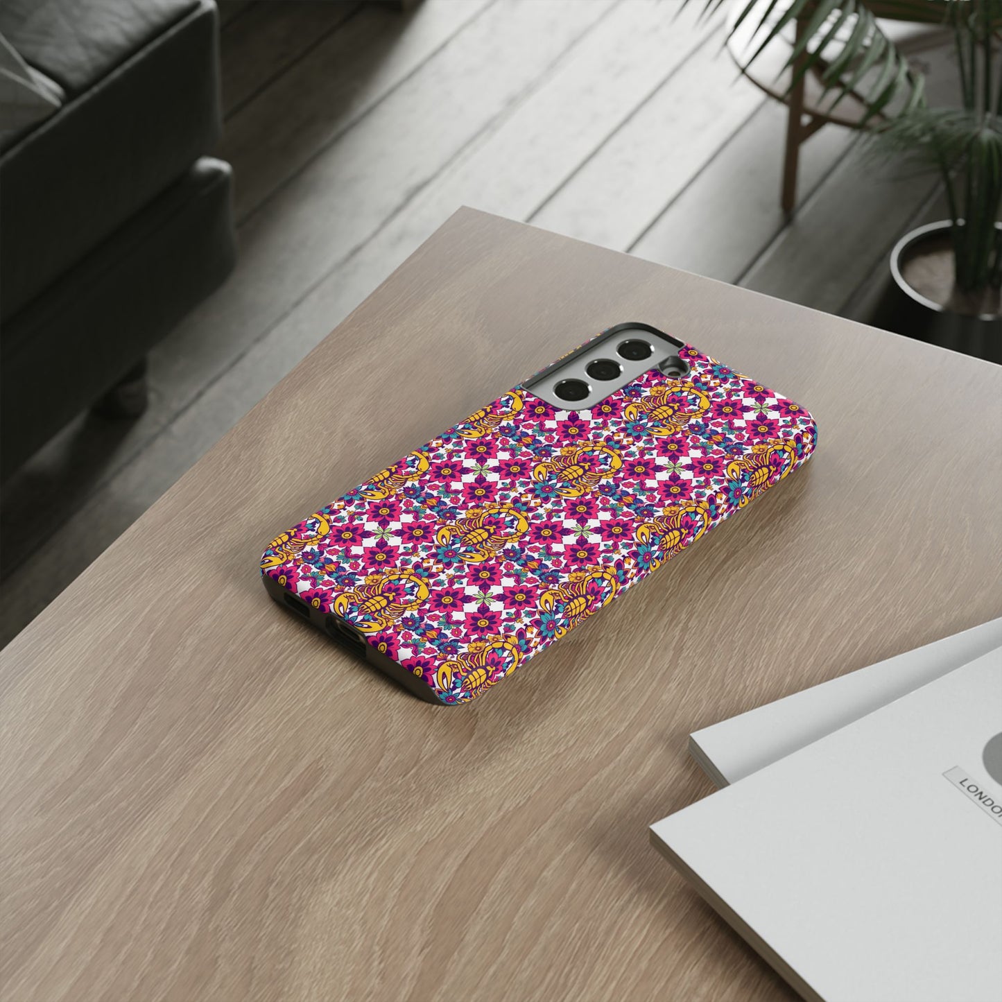 Tough Cases, Scorpio, Zodiac v2, Flower Pattern