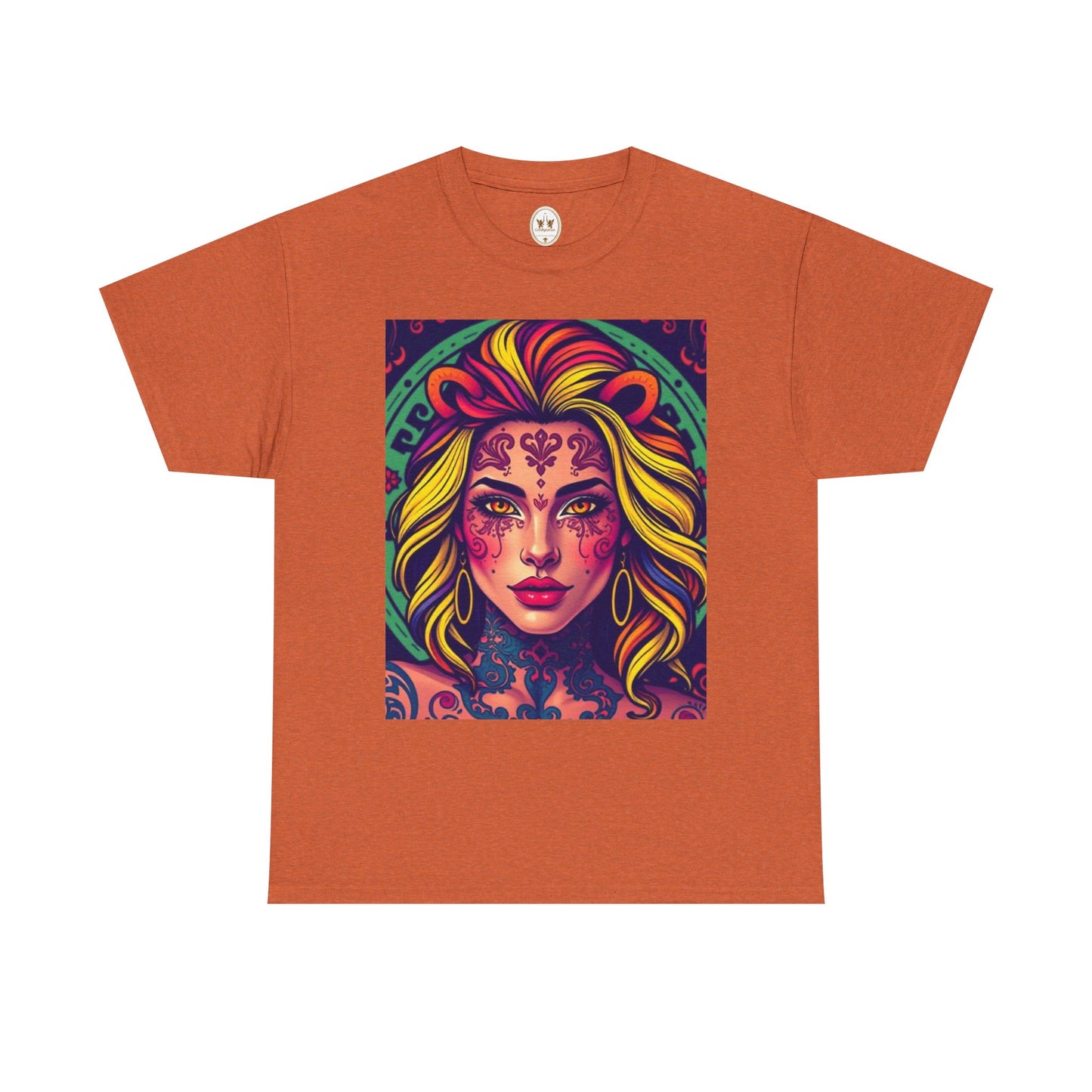 Unisex Heavy Cotton T-Shirt, Leo, Zodiac v1, Sexy Art