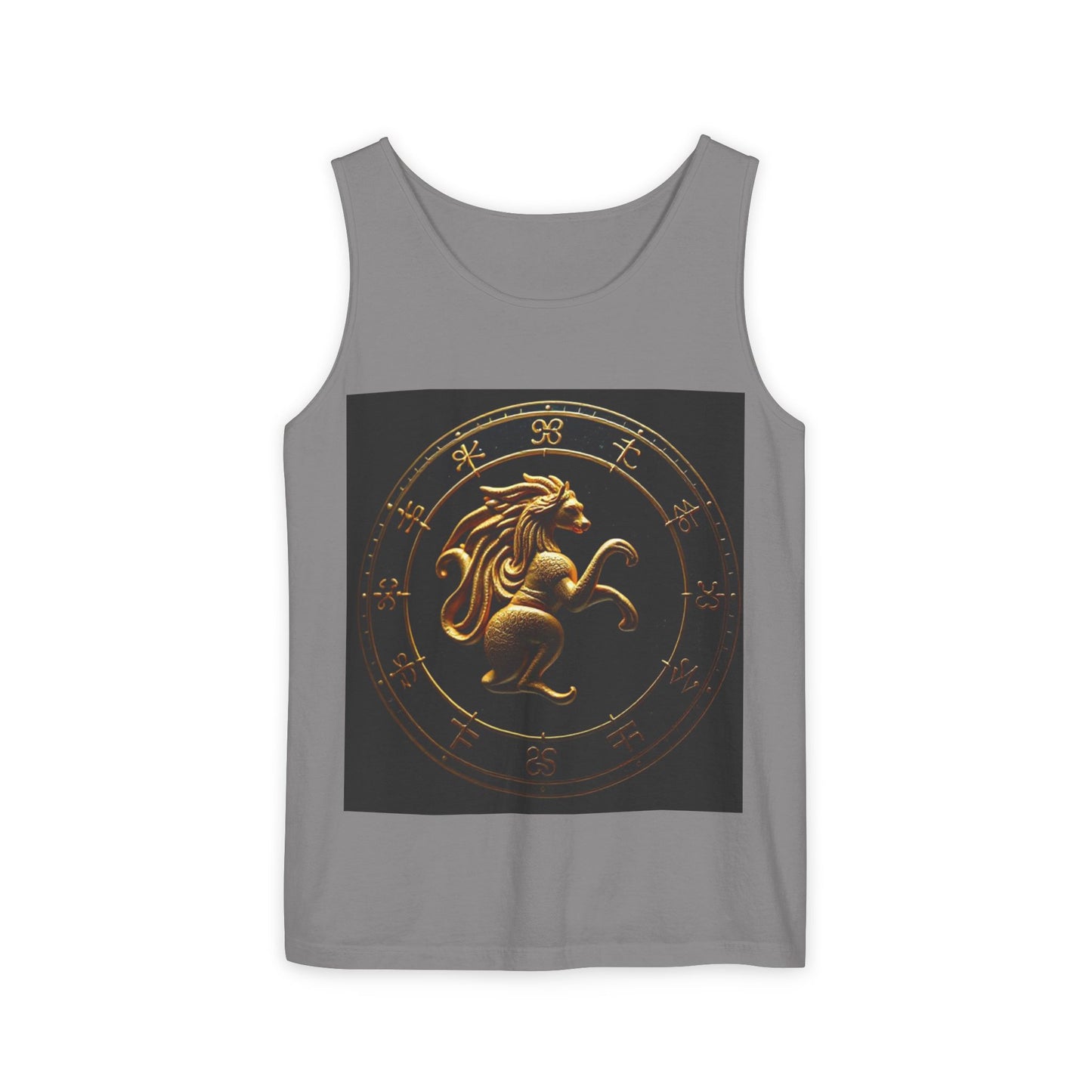 Unisex Garment-Dyed, Tank Top, Virgo Design, Planet Animal, 100% US cotton
