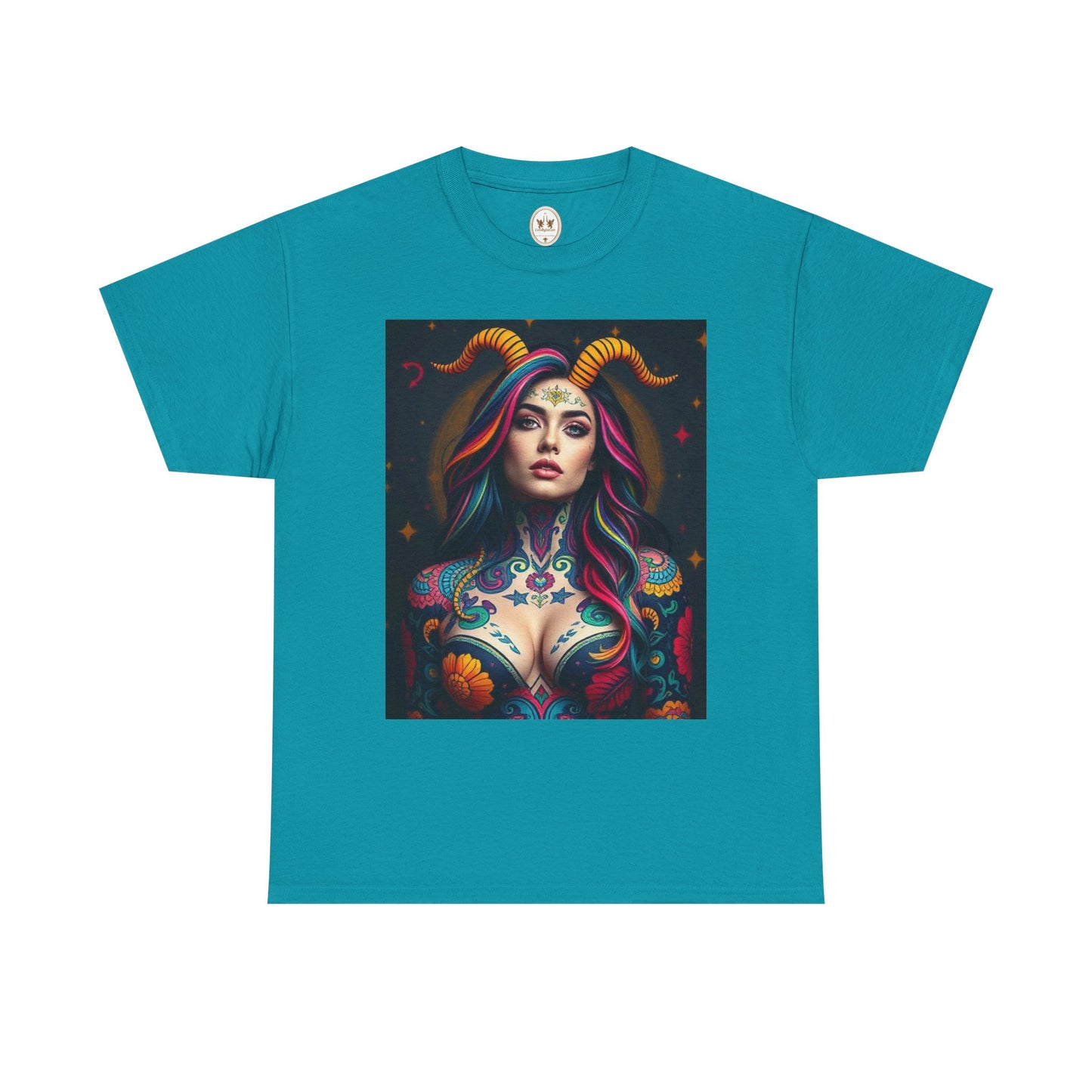 Unisex Heavy Cotton T-Shirt, Capricorn, Zodiac, Sexy Art