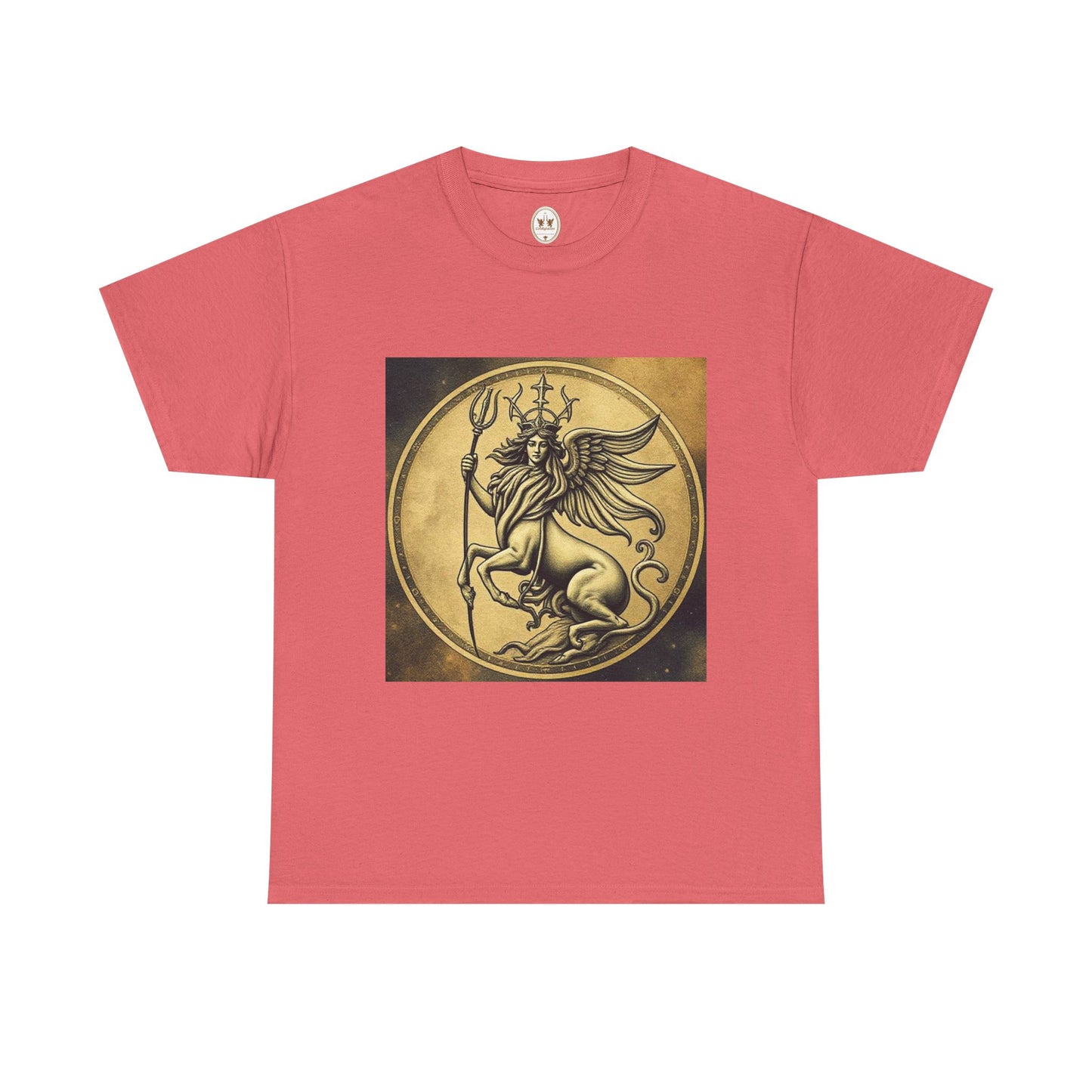 Unisex Heavy Cotton T-Shirt, Animal Angel v1, Virgo Zodiac Design