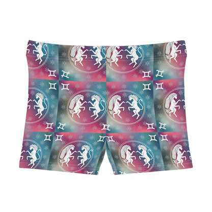 Women's Shorts, AOP, Gemini, Zodiac, Pattern