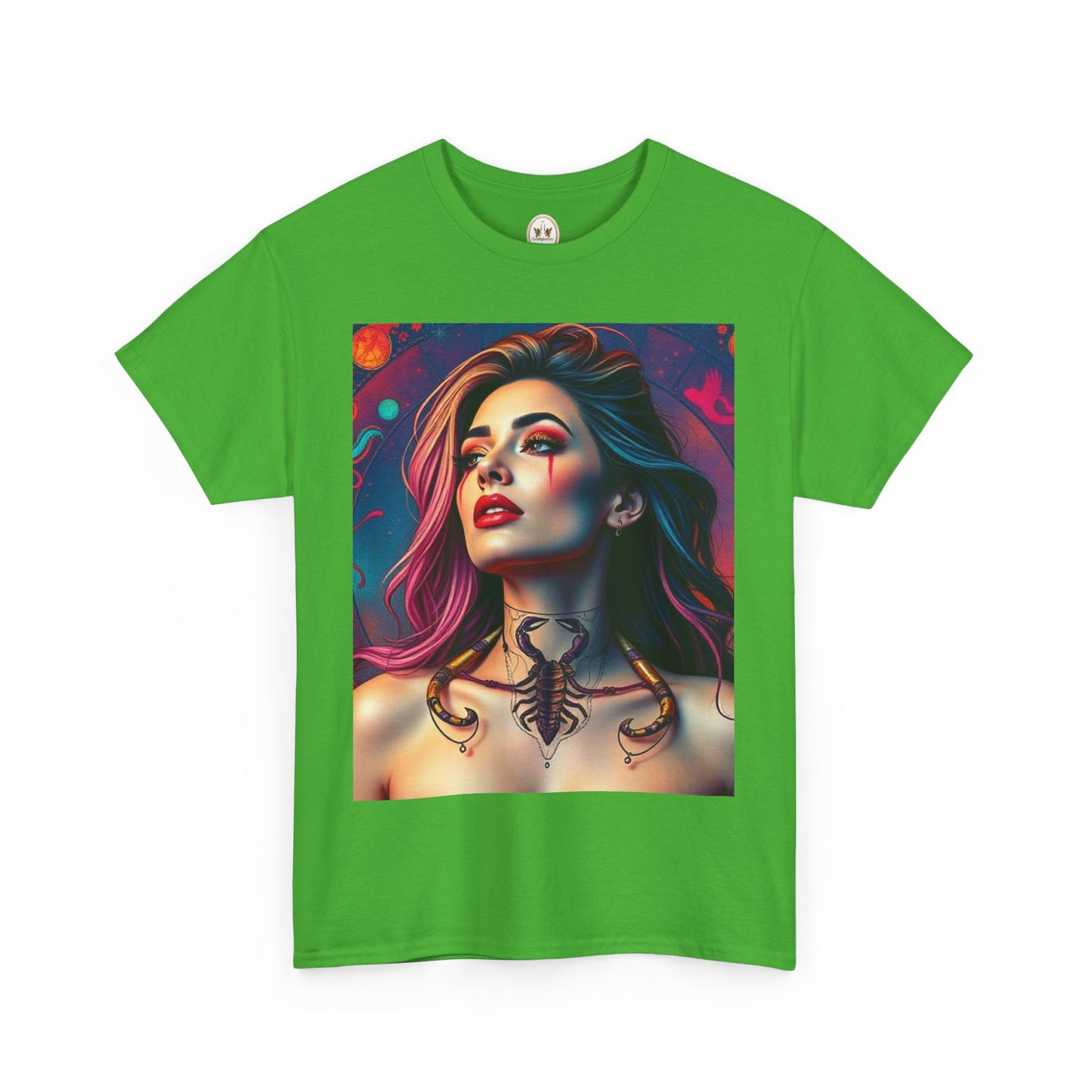 Unisex Heavy Cotton T-Shirt, Scorpio, Zodiac v1, Sexy Art