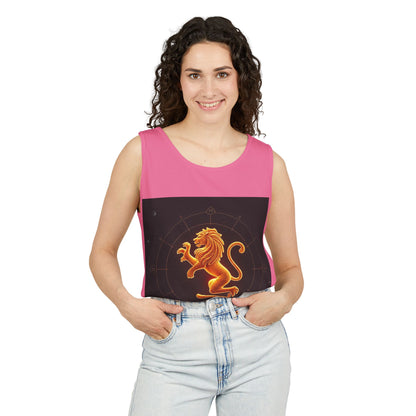 Unisex Garment-Dyed, Tank Top, Leo Design, Space Animal v1, 100% US cotton