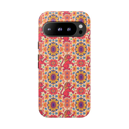 Tough Cases, Leo, Zodiac v1, Flower Pattern