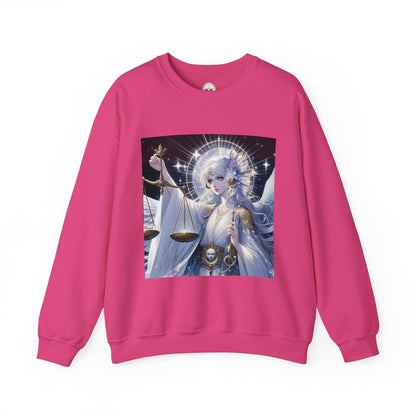 Unisex Heavy Blend™ Crewneck Sweatshirt,anime angel, Libra Zodiac Design