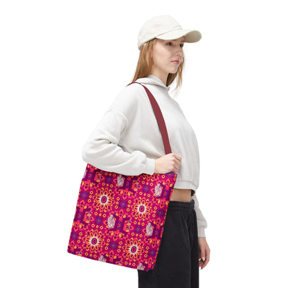 Tote Bag (AOP), Gemini, Zodiac v1, Flower Pattern