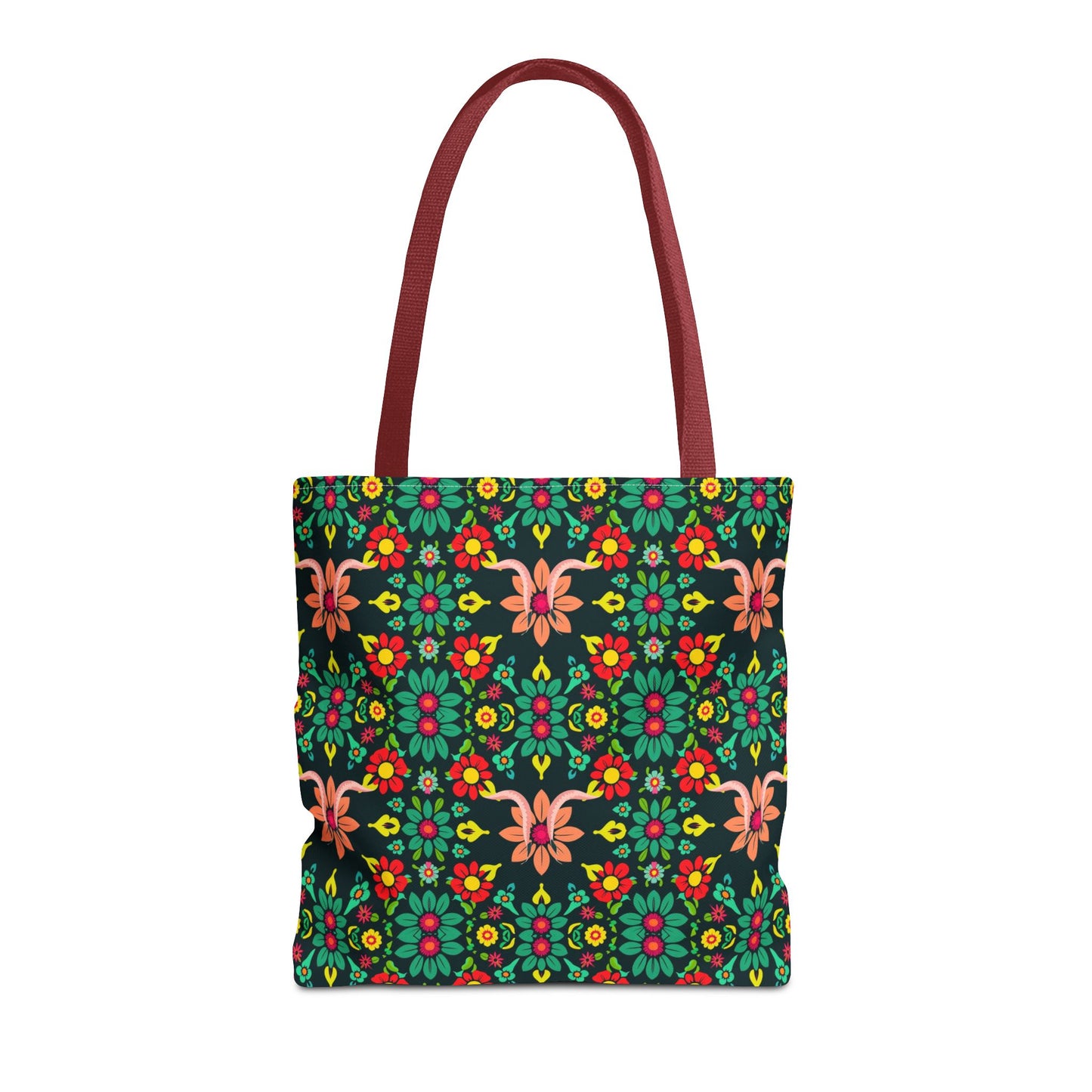 Tote Bag, (AOP), Aquarius, Zodiac v1, Flower Pattern