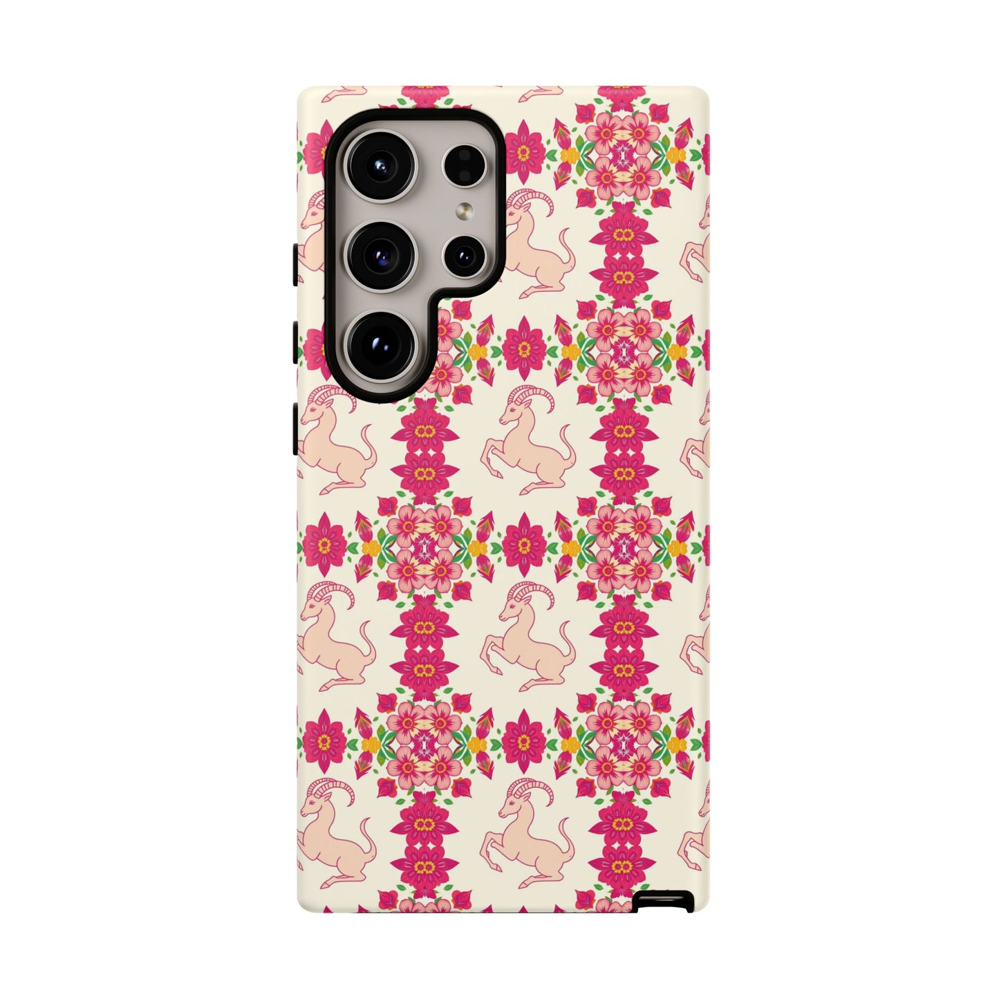 Tough Cases, Capricorn, Zodiac v3, Flower Pattern