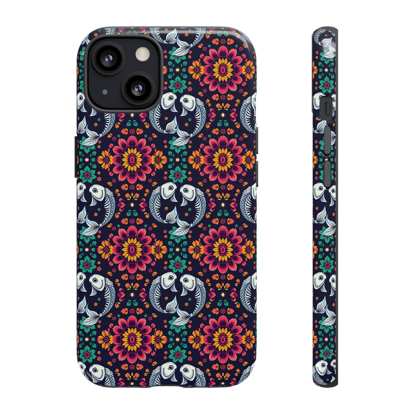 Tough Cases, Pisces, Zodiac v4, Flower Pattern