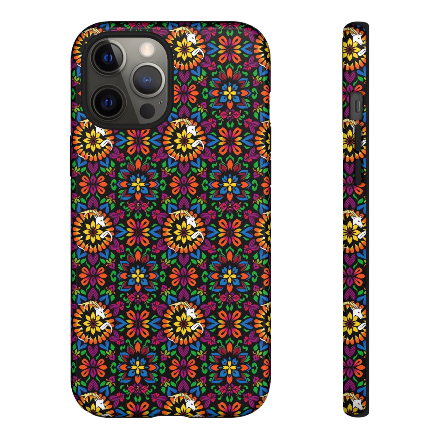 Tough Cases, Capricorn, Zodiac v2, Flower Pattern