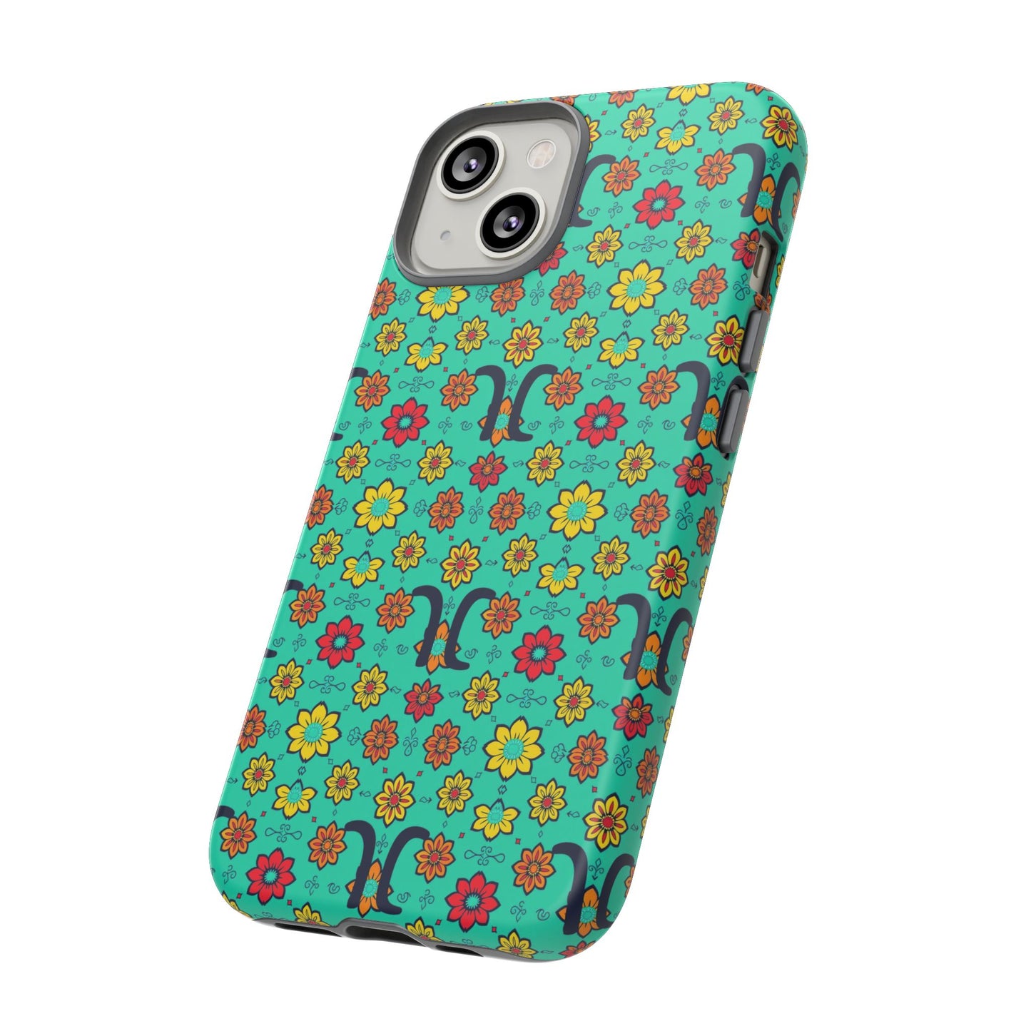 Tough Cases, Aquarius, Zodiac v2, Flower Pattern